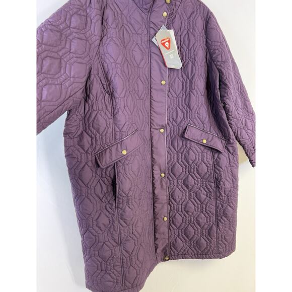 NWT Woman's Lands' End Quilted Insulated Barn Jacket Size 3X/24W-26W Purple - Picture 3 of 14